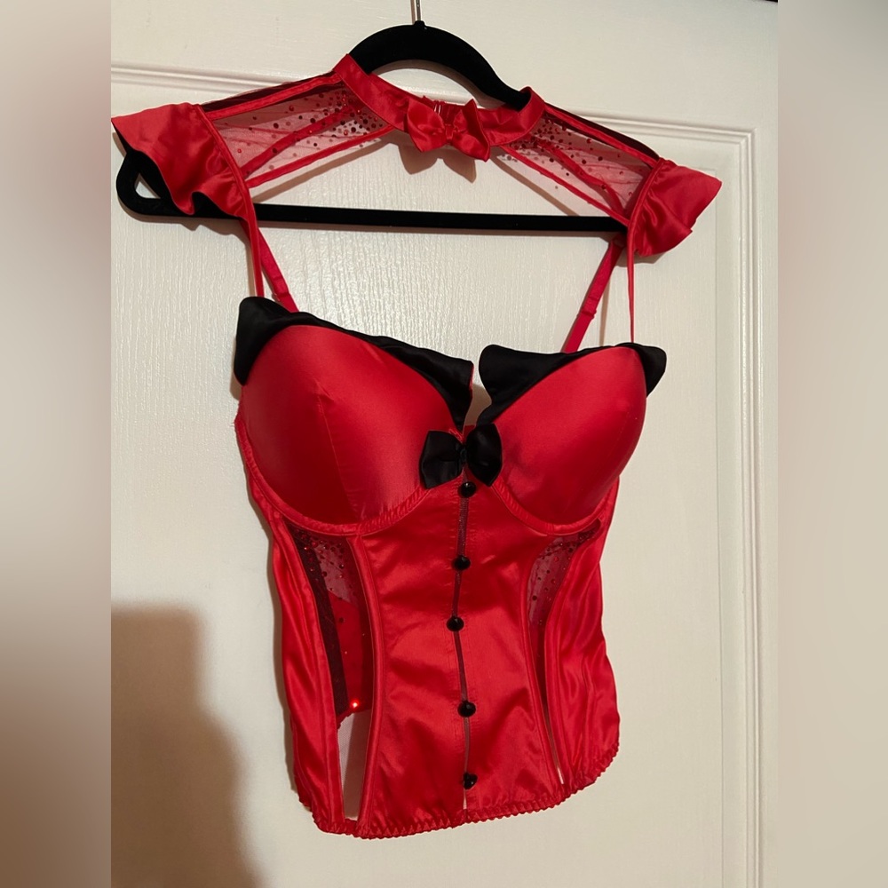 VS red corset in sz 36D.